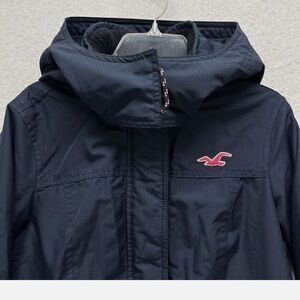 Hollister Kids Navy Jacket with Pink Logo